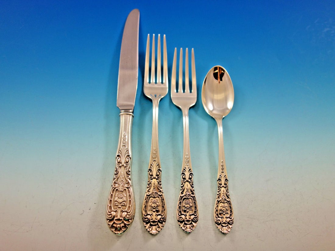 Easterling Southern Grandeur Sterling Silver Flatware Set 37 Pieces with Storage Chest (1 of 7)