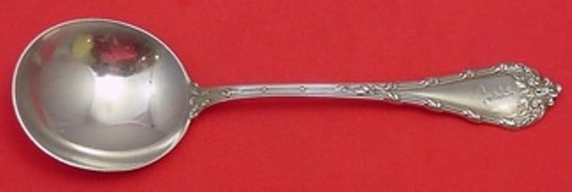 Durgin Madame Royale Sterling Silver Gumbo Soup Spoon 6 7/8" Monogrammed (1 of 2)