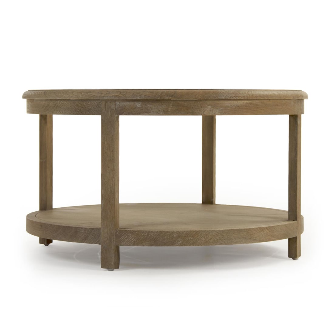Zentique Odo Square Coffee Table in Chestnut Transparent Glass Oak (1 of 3)