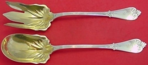 Tiffany & Co Beekman Sterling Silver Salad Serving Set 10 Inch (1 of 2)