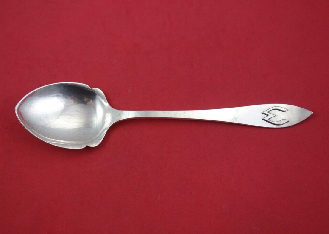 Kalo Sterling Silver Salad Serving Spoon 9 inch Monogram 'W' (1 of 2)
