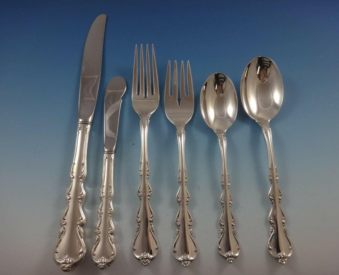 International Silver Angelique Sterling Silver Flatware Set 55 Pieces for 8 (1 of 10)
