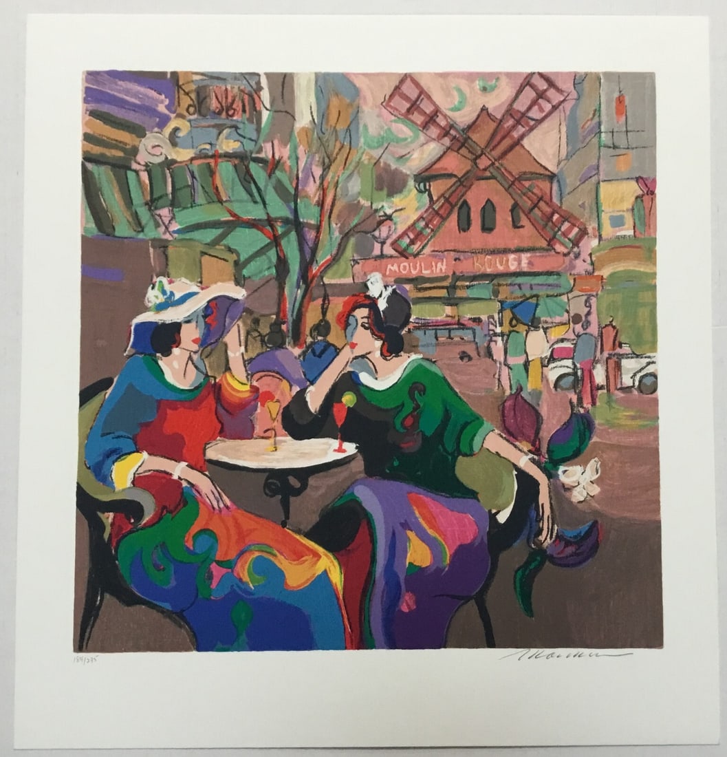 Isaac Maimon City Cafe Moulin Rouge Limited Edition Signed Serigraph Print (1 of 4)