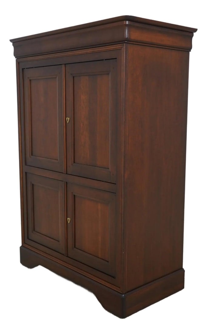 Antique French Empire Cherry Wood TV Armoire Cabinet (1 of 10)