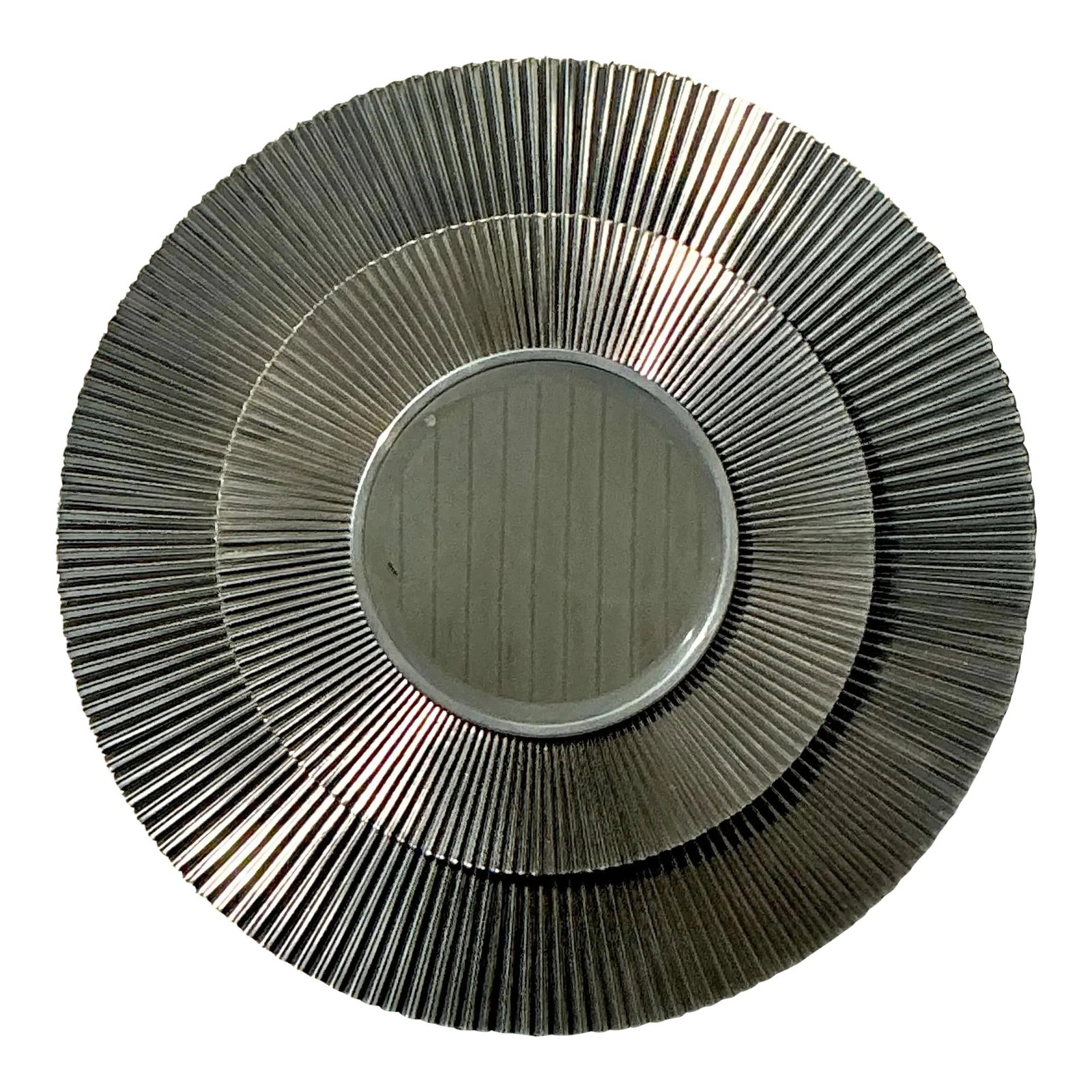 Vintage Boho Studio Crimped Chrome Wall Mirror 40.5 in (1 of 8)