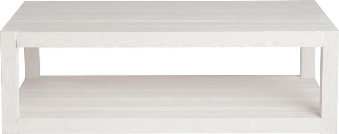 Universal Coastal Style White Sand Cocktail Table 17H 50W 28D (1 of 4)