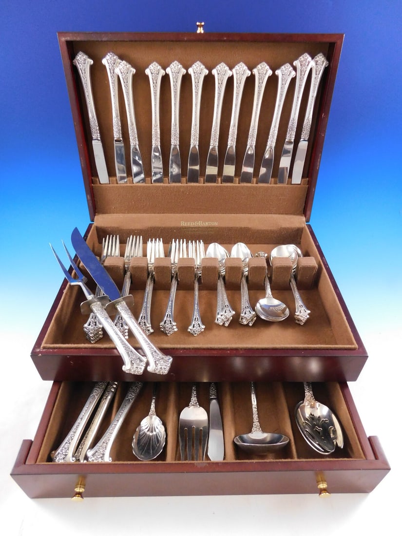 Gorham Classic Bouquet Sterling Silver Flatware Set for 8 56 Pieces (1 of 10)