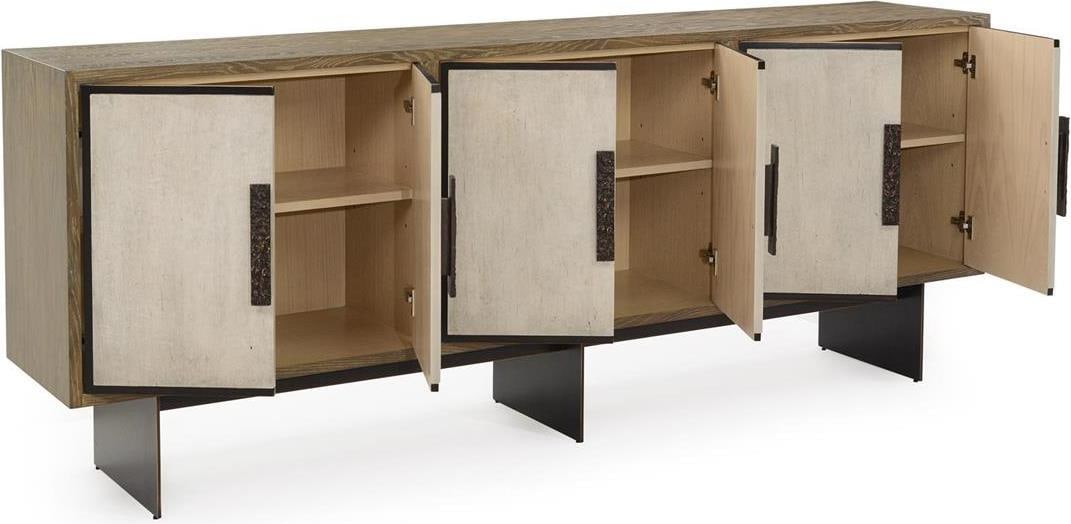 John-Richard Kaya Credenza Blue Driftwood Oak Transitional Style (1 of 1)