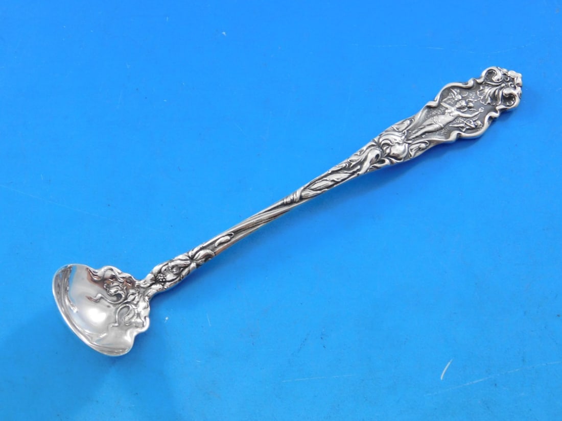 Wallace Irian Sterling Silver Mustard Ladle 5 Inch Serving (1 of 6)