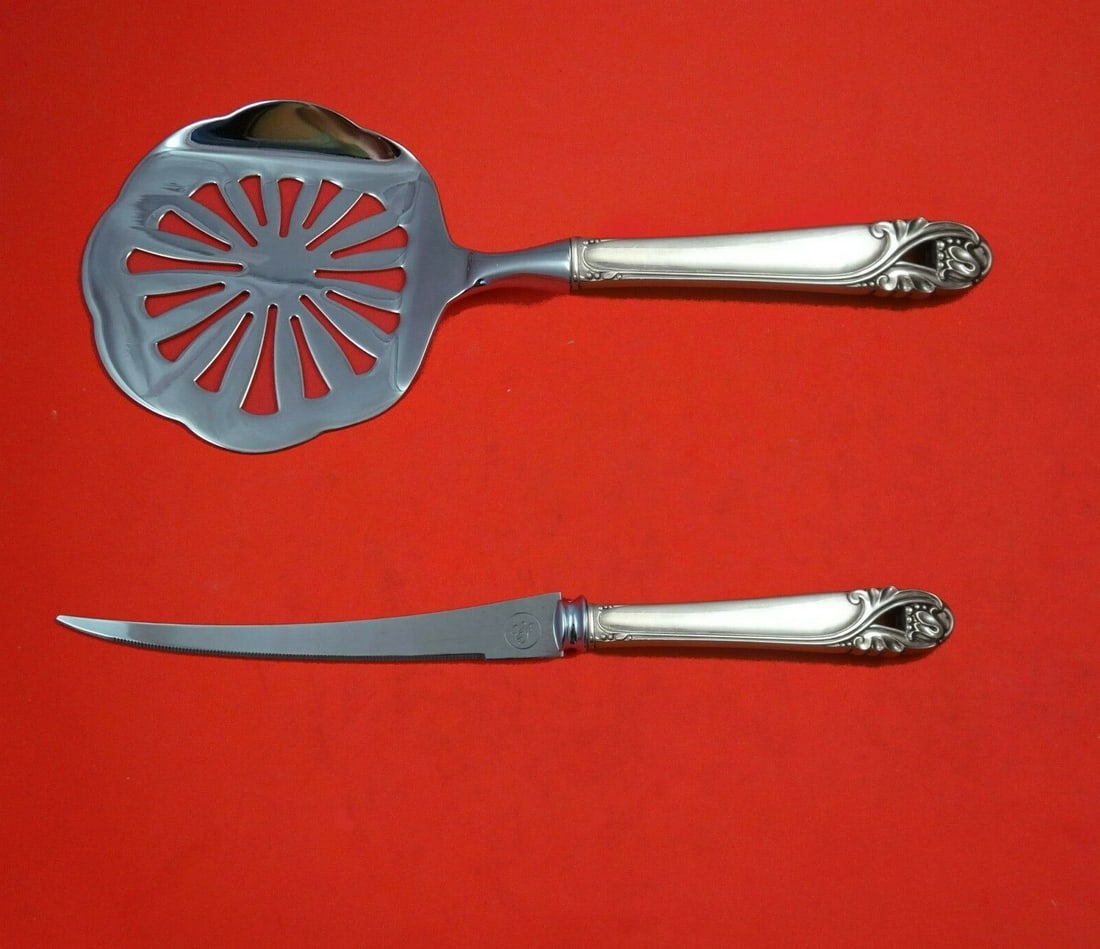 International Sterling Silver Spring Glory Tomato Serving Set 2pc Custom Made: International Sterling Silver Spring Glory Tomato Serving Set 2pc Custom Made Introducing the exquisite Spring Glory Tomato Serving Set by International Sterling. This custom-made hostess set is craft