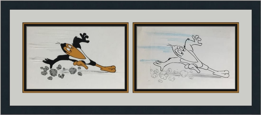 Heckle and Jeckyl 1970 Original Hand Painted Animation Cel Framed (1 of 3)