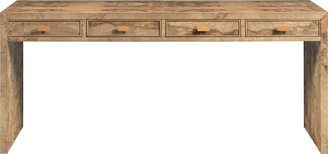 Port Eliot French Style Desk Ash Burl Bleach Finish: Port Eliot French Style Desk Ash Burl Bleach Finish Elevate your workspace with this sophisticated French desk, designed to enhance stylish interiors. Crafted from Ash Burl, this desk features a uniqu