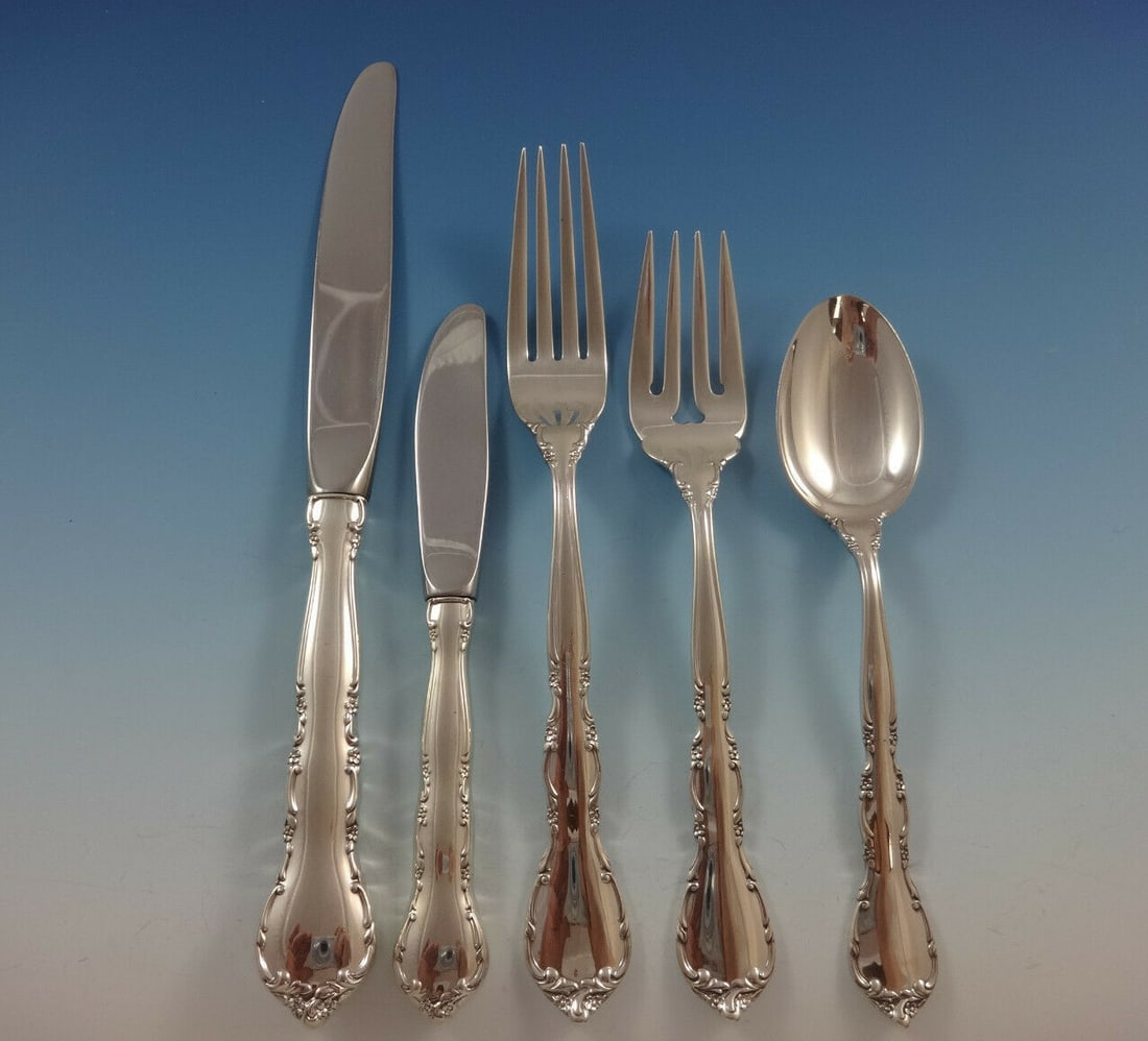 Lunt Mignonette Sterling Silver Flatware Set 44 Pieces for 8 with Storage Chest (1 of 8)