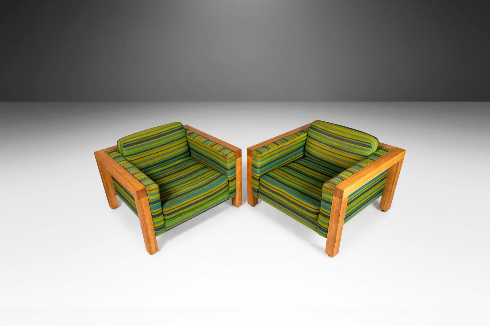 Pair of 1970s Modernist Cube Chairs After George Nelson for Herman Miller (1 of 10)