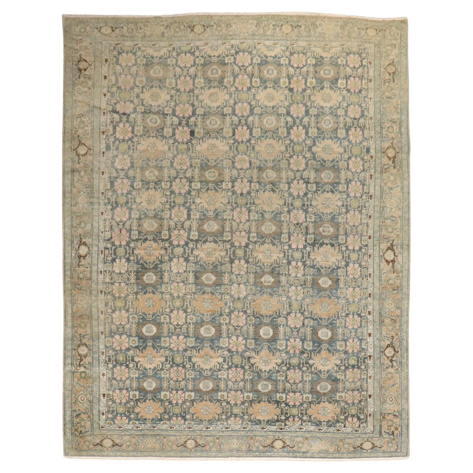 Antique Persian Senneh Room Size Rug 100 x 140 Hand-Woven Wool 20th Century (1 of 14)