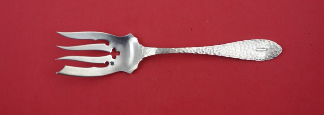 International Sterling Van Dyke Cold Meat Fork 8 1/8" Monogrammed "I": International Sterling Van Dyke Cold Meat Fork 8 1/8" Monogrammed "I" This exquisite cold meat fork is from the Van Dyke pattern by International Silver, crafted from high-quality sterling silver. It
