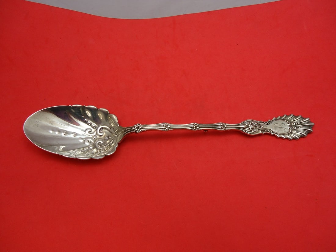 Whiting Radiant Sterling Silver Stuffing Spoon 11 5/8 with Embossed Bowl (1 of 1)