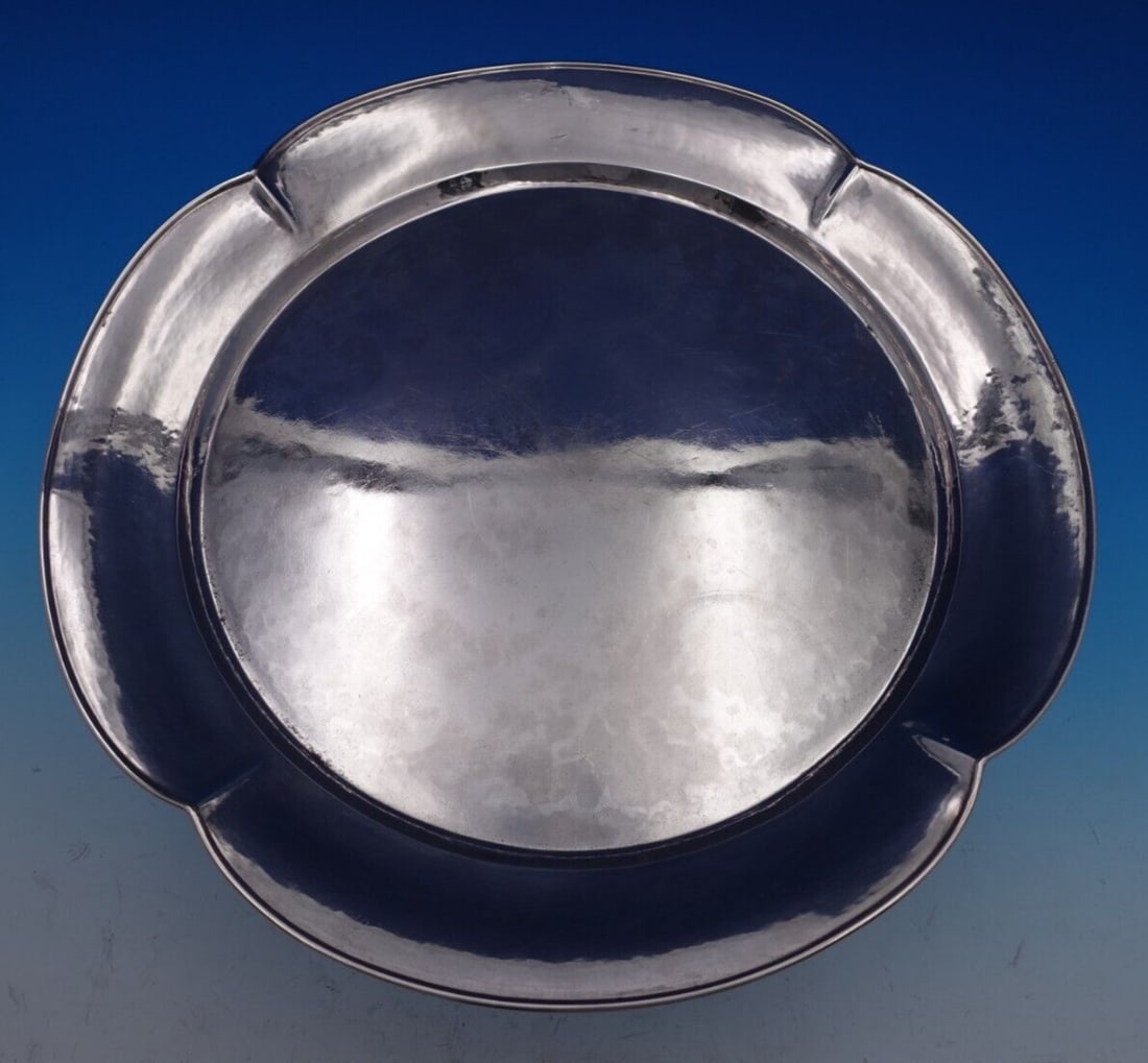 Lebolt Sterling Silver Handmade Martini Serving Tray 14" 27.6 ozt (1 of 8)