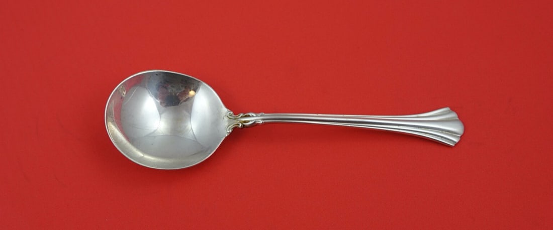 Reed & Barton Eighteenth Century Sterling Silver Cream Soup Spoon 6": Reed & Barton Eighteenth Century Sterling Silver Cream Soup Spoon 6" This exquisite cream soup spoon is crafted from sterling silver and features the elegant Eighteenth Century pattern by Reed & Barto