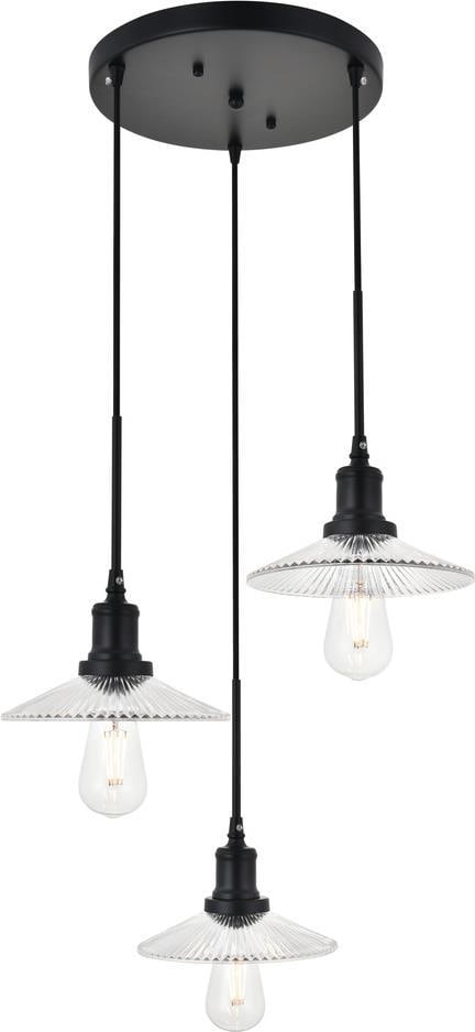 Elegant Lighting Waltz Crystal Pendant Light Adjustable Height Mid-Century Modern (1 of 1)