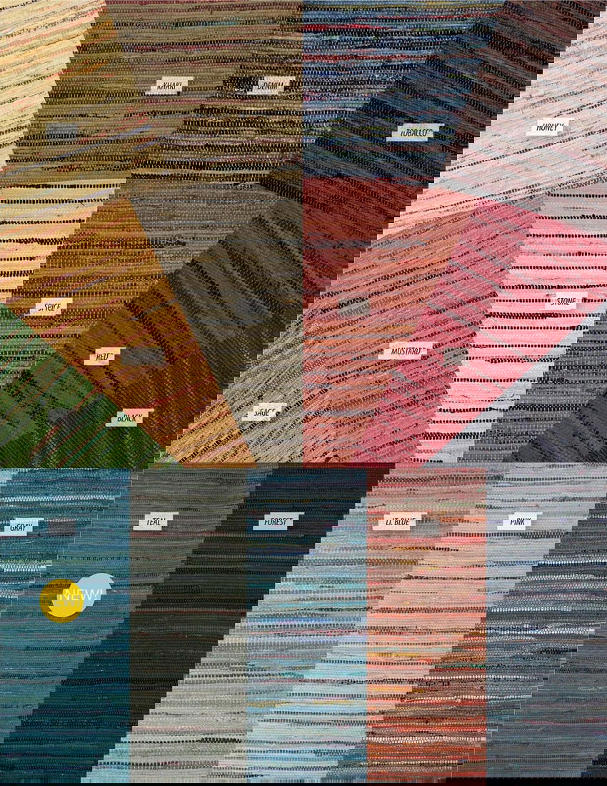 Sturbridge Hand-Loomed Cotton Rag Rug 30x50 Inch: Sturbridge Hand-Loomed Cotton Rag Rug 30x50 Inch This exquisite hand-loomed Sturbridge rag rug is crafted from 100% hand-dyed cotton rags, offering a unique blend of style and durability. Its vibrant