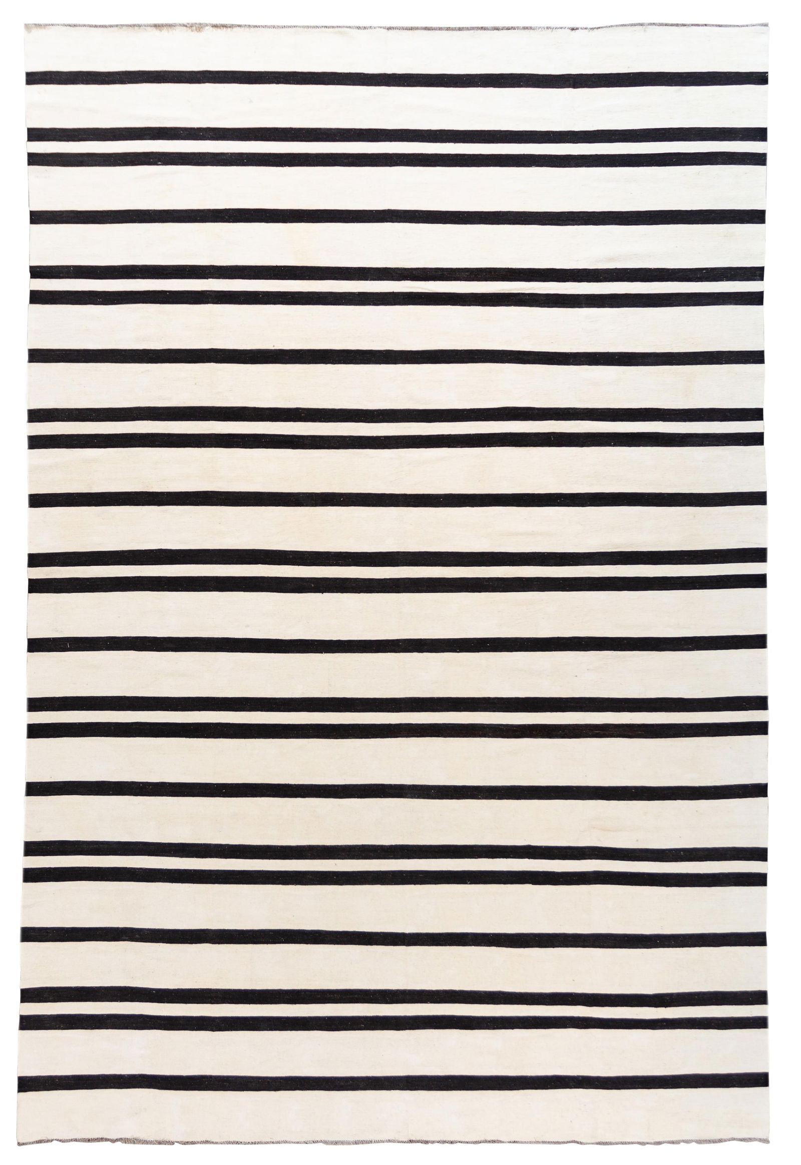 Large 21st Century Black and White Wool Kilim Rug (1 of 10)