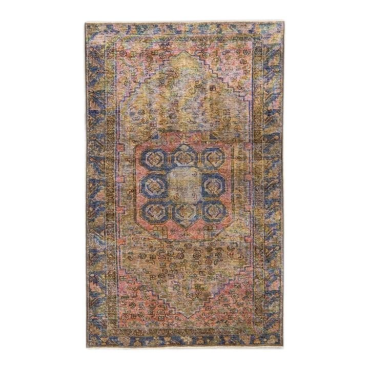 Vintage Persian Distressed Medallion Brown Wool Rug 3'11 x 6'5: Vintage Persian Distressed Medallion Brown Wool Rug 3'11 x 6'5 Enhance your living space with this beautiful vintage Persian distressed hand-knotted wool rug. Featuring a rich brown color field comple