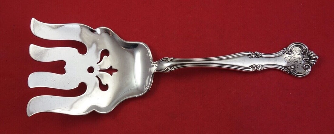 Gorham Cromwell Sterling Silver Asparagus Fork 9" Monogrammed (1 of 2)