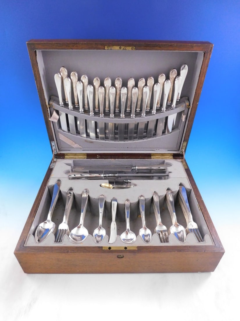 Gorham Plain Sterling Silver Flatware Set 155 Pieces Fitted Box (1 of 11)