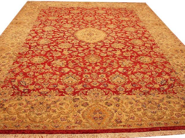 Jaipour Handmade Rug 9'2 x 12' Red Gold Geometric Design (1 of 6)