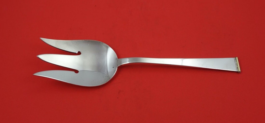 Gorham Gold Tip Sterling Silver Salad Serving Fork 8 1/4" (1 of 2)