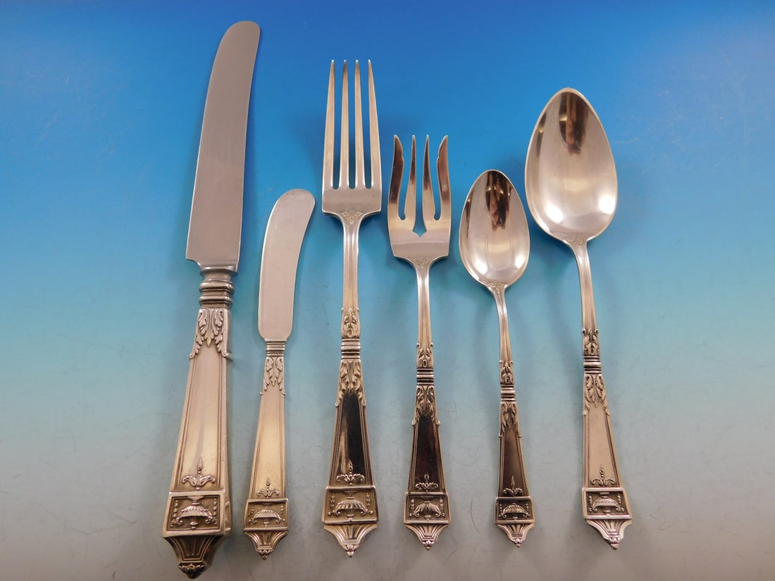 Gorham Lansdowne Sterling Silver Flatware Set for 12 79 Pieces with Storage Chest (1 of 7)