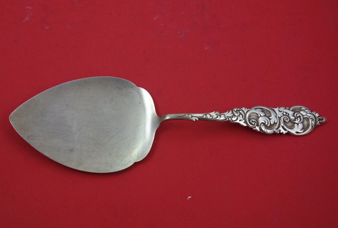 Amston Gladstone Sterling Silver Pie Server 10 Inch Floral Design (1 of 2)