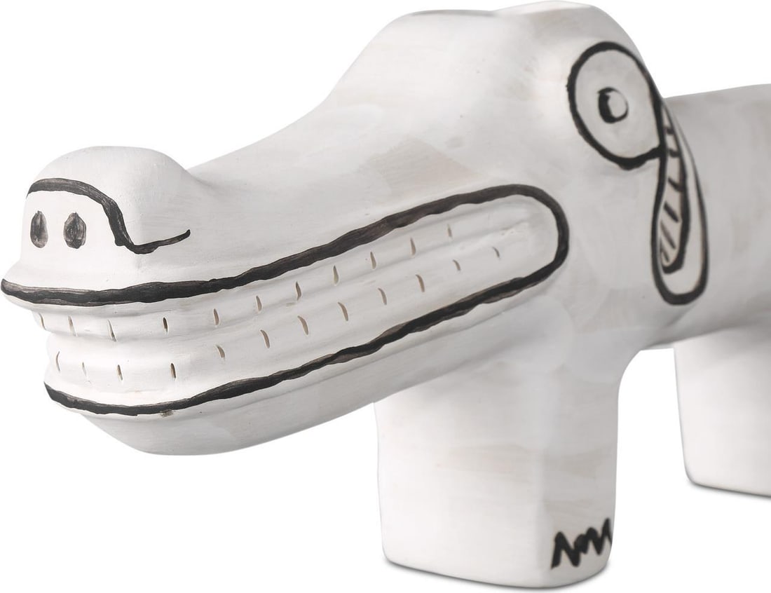 Currey Charming Spot Dog Porcelain Figurine Home Decor 8H 14W 3.75D (1 of 5)