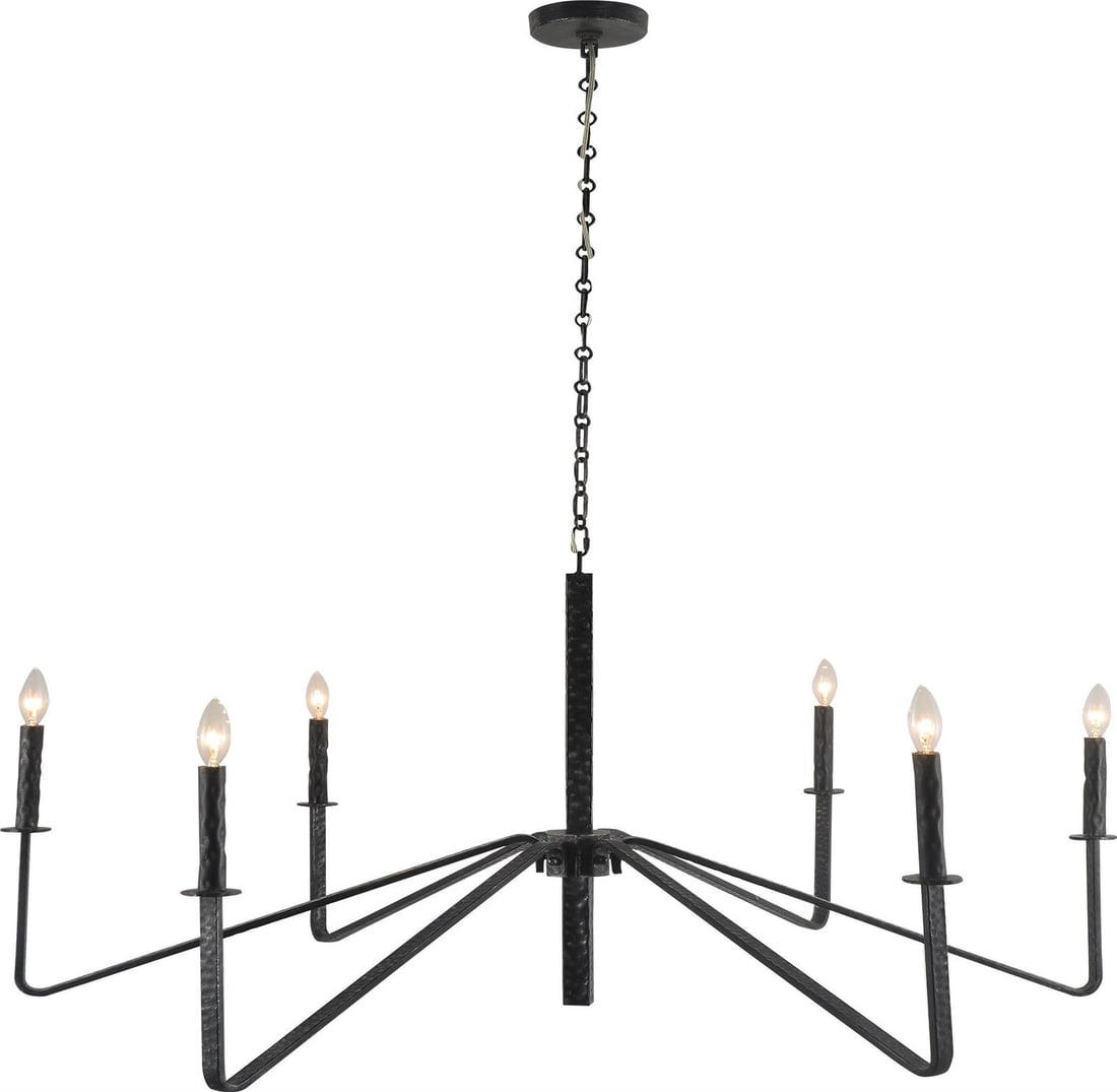 Terracotta Lucida Large Chandelier 24H 48W 48D Candelabra 6 Bulbs (1 of 1)