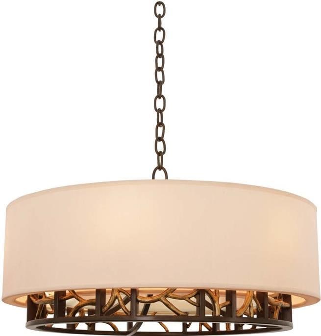 Kalco Hudson Bronze Pendant Light 24-In Dimmer 6 Bulb E12: Kalco Hudson Bronze Pendant Light 24-In Dimmer 6 Bulb E12 Illuminate your space with the Elegant Hudson Pendant, designed in a charming antique style bronze finish. This striking pendant light feature