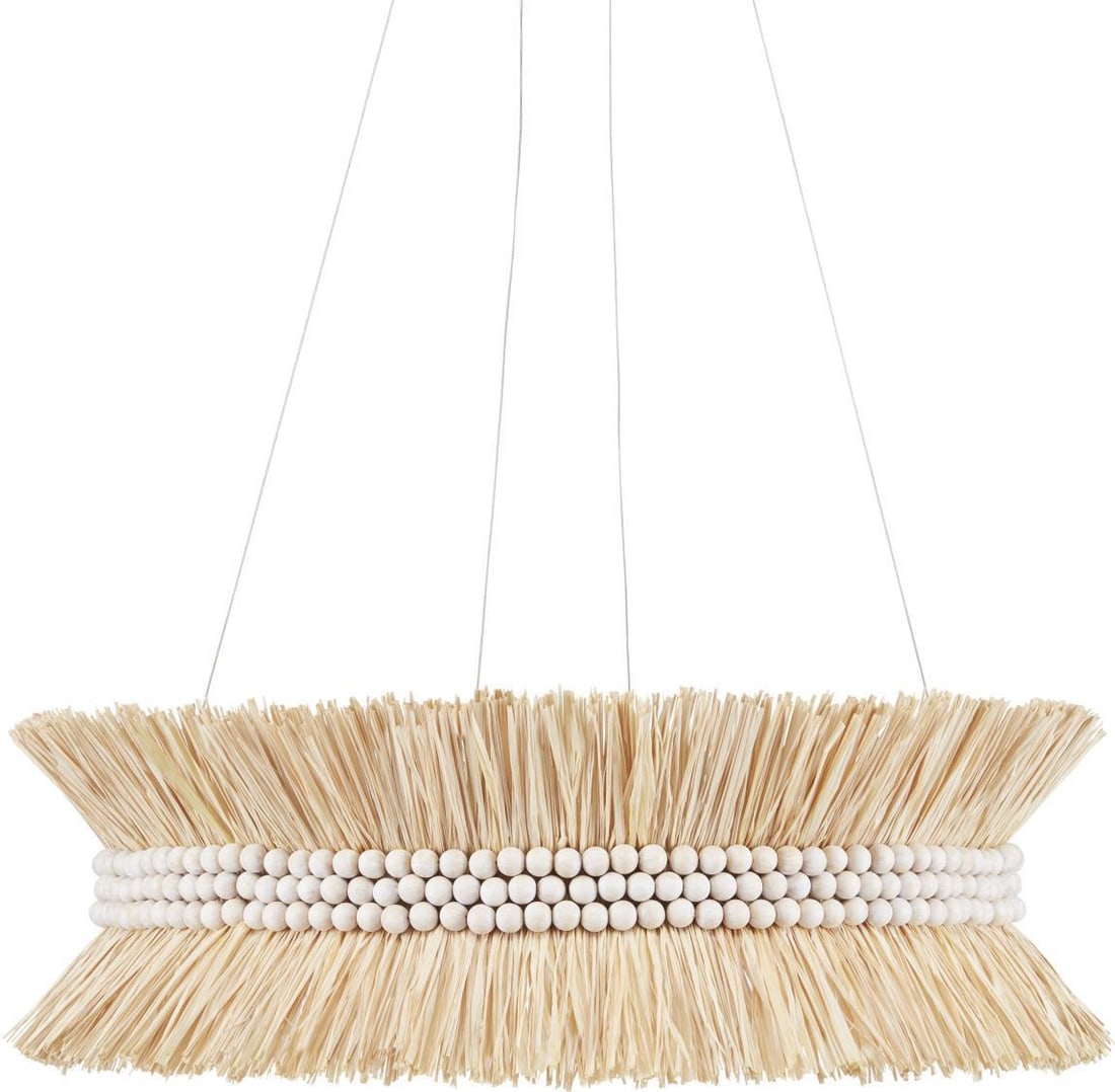 Currey Seychelles Chandelier Coastal Style Clear Silver Finish 6 Bulb (1 of 4)