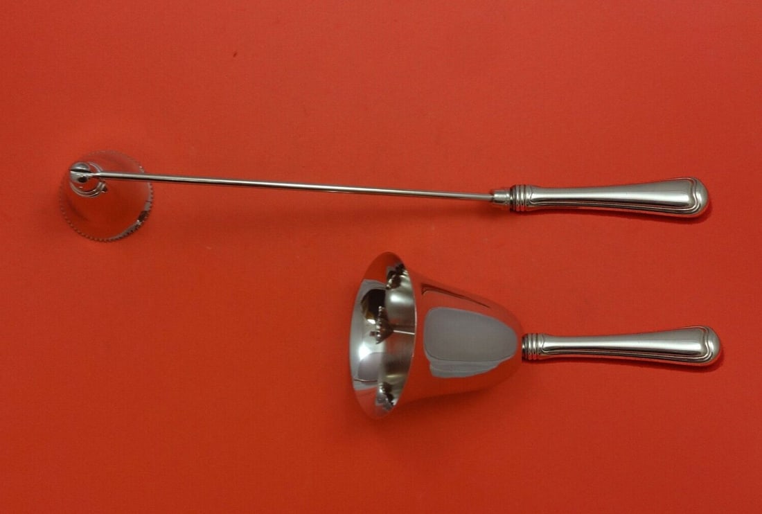 Gorham Old French Sterling Silver 2pc Hostess Set Dinner Bell Candle Snuffer: Gorham Old French Sterling Silver 2pc Hostess Set Dinner Bell Candle Snuffer This exquisite 2-piece Come-To-Dinner Set is crafted by Gorham in the elegant Old French pattern. Made from high-quality st