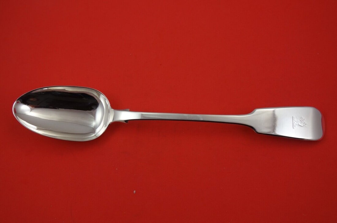 Victorian Sterling Silver Platter Spoon London 1858 by Samuel Hayne & Dudley Cater 11 3/4" (1 of 2)