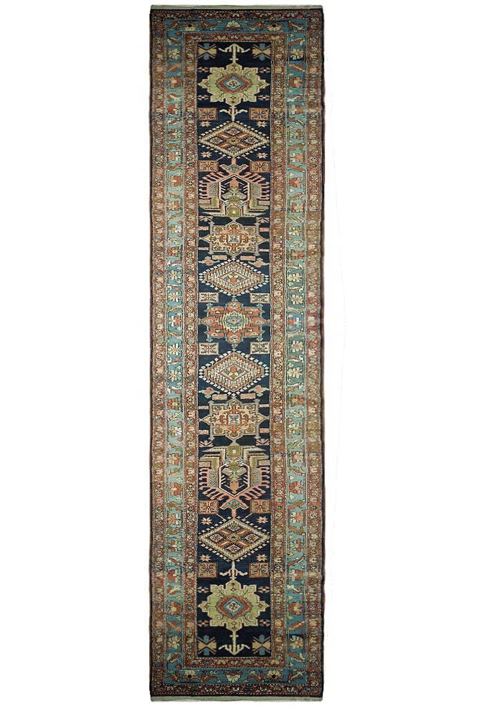 Antique Persian Heriz Karaja Runner 18' x 3.5' Handwoven Wool Rug (1 of 7)