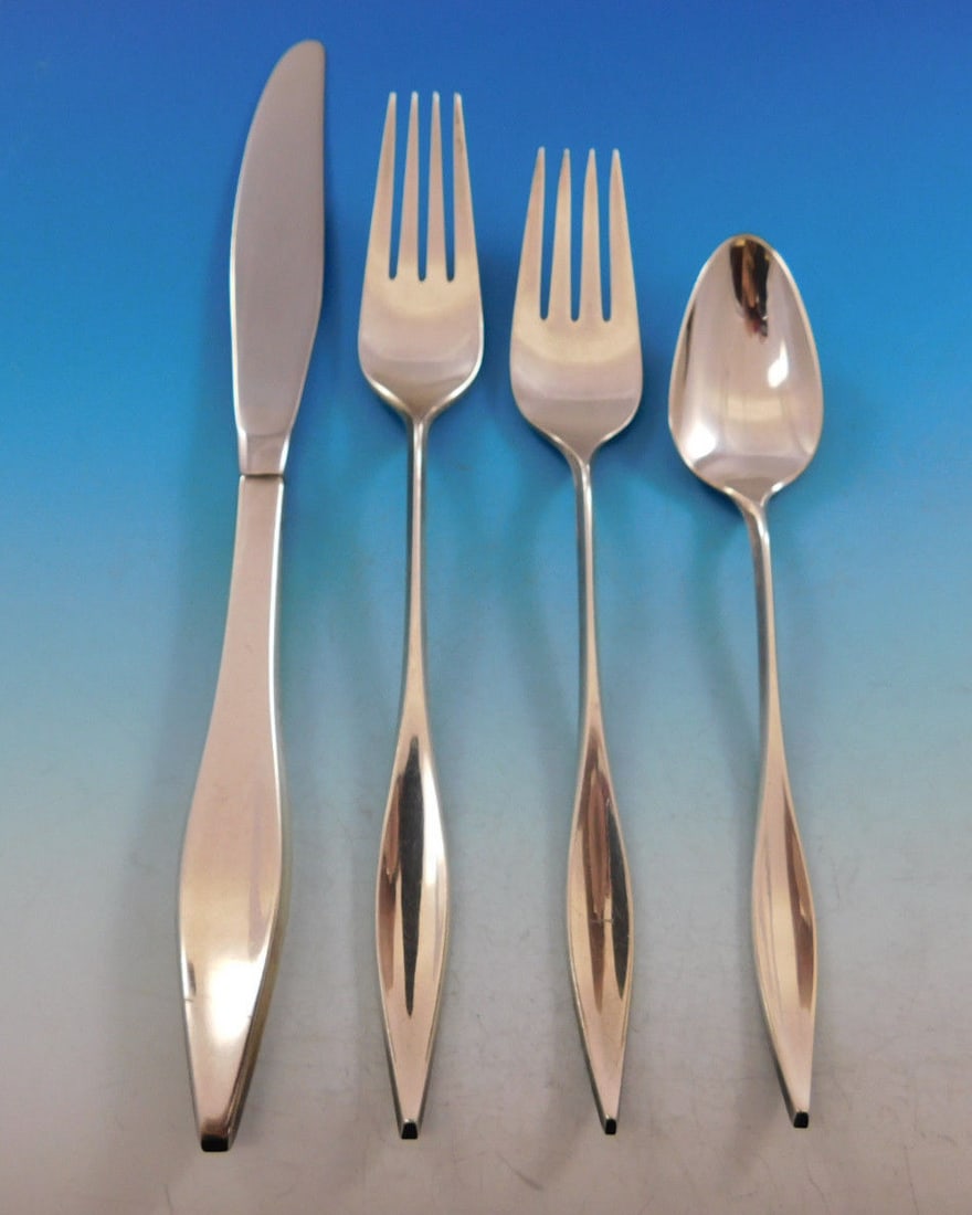 Lark Sterling Silver Flatware Set by Reed & Barton 32 Pieces John Prip (1 of 4)