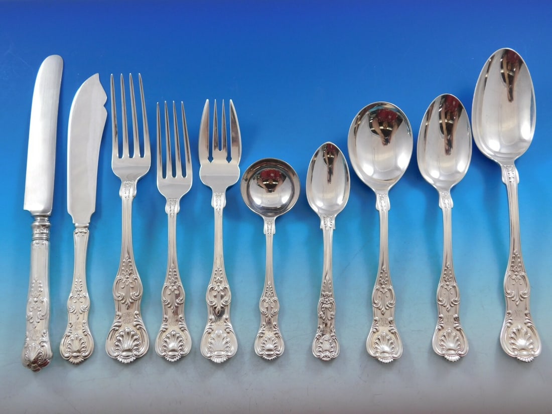 Kings Sterling Silver Flatware Set for 12 124 Pieces Dominick and Haff (1 of 12)