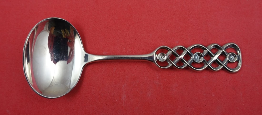 David Andersen Ringebu .830 Silver Oblong Sugar Spoon 4 3/4" (1 of 2)