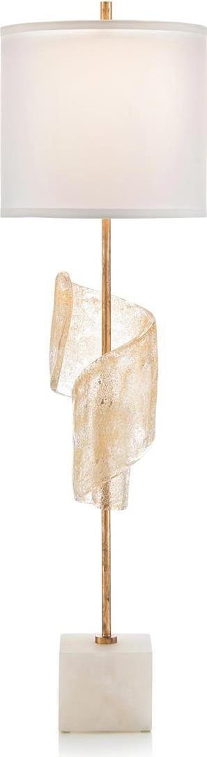 John-Richard Traditional Furls Lamp on Alabaster Base: John-Richard Traditional Furls Lamp on Alabaster Base Illuminate your space with this elegant Traditional Furls Lamp, featuring a stunning alabaster base. Designed by John-Richard, this lamp stands at