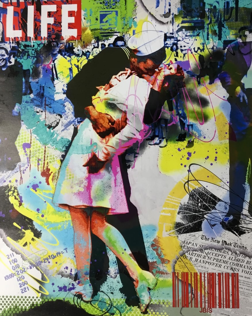 VJDAY Limited Edition Giclee Print by Bisaillon Brothers Signed 1 of 125: VJDAY Limited Edition Giclee Print by Bisaillon Brothers Signed 1 of 125 This limited edition giclee on canvas titled 'VJDAY' is a stunning work by The Bisaillon Brothers, Michael and Jeffrey. Created