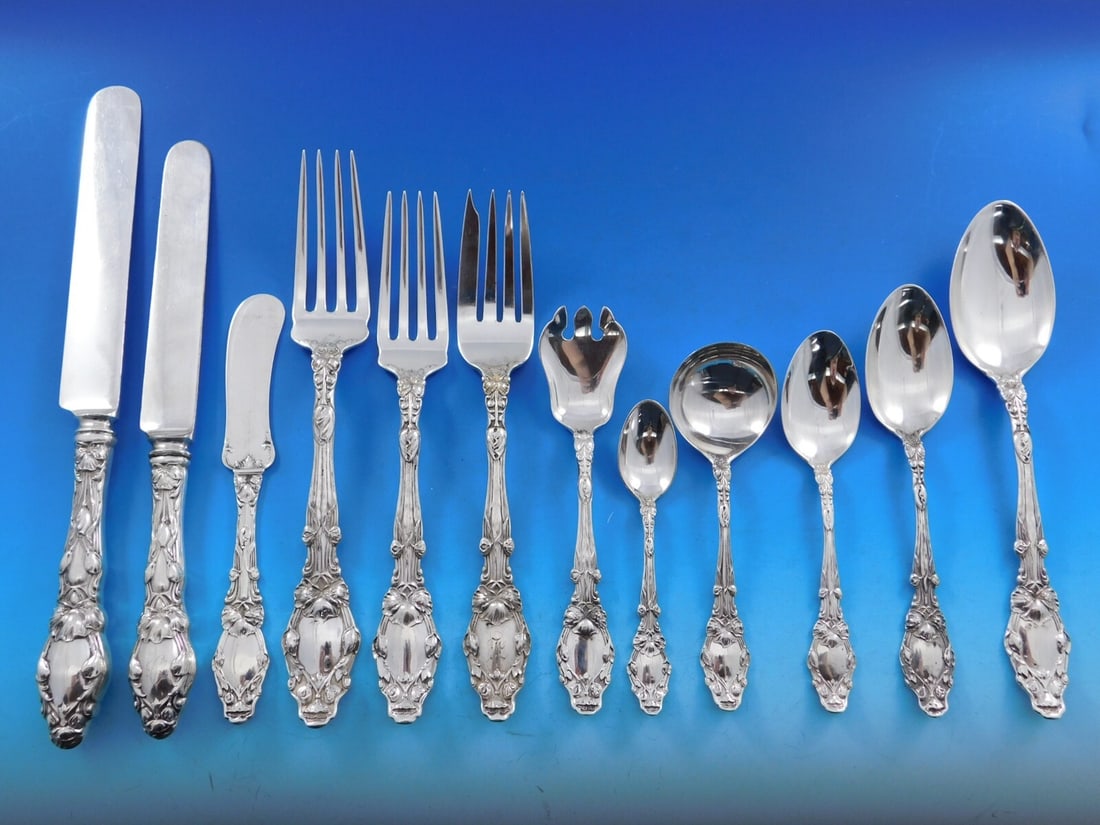 Gorham Virginiana Sterling Silver Flatware Set for 12 173 pcs Art Nouveau (1 of 14)