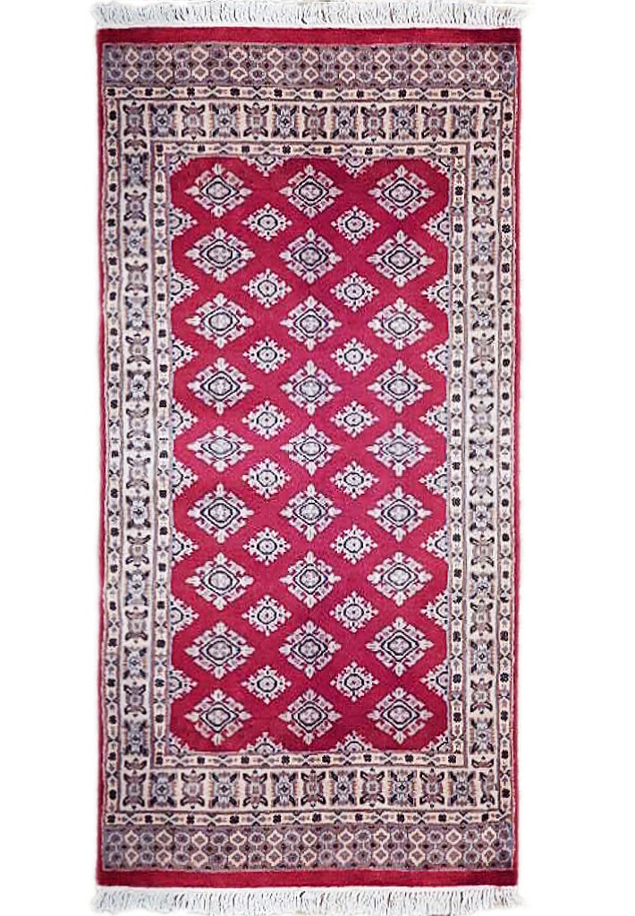 3.1 x 4.10 Red Jaldar Hand-Knotted Bokhara Area Rug (1 of 7)