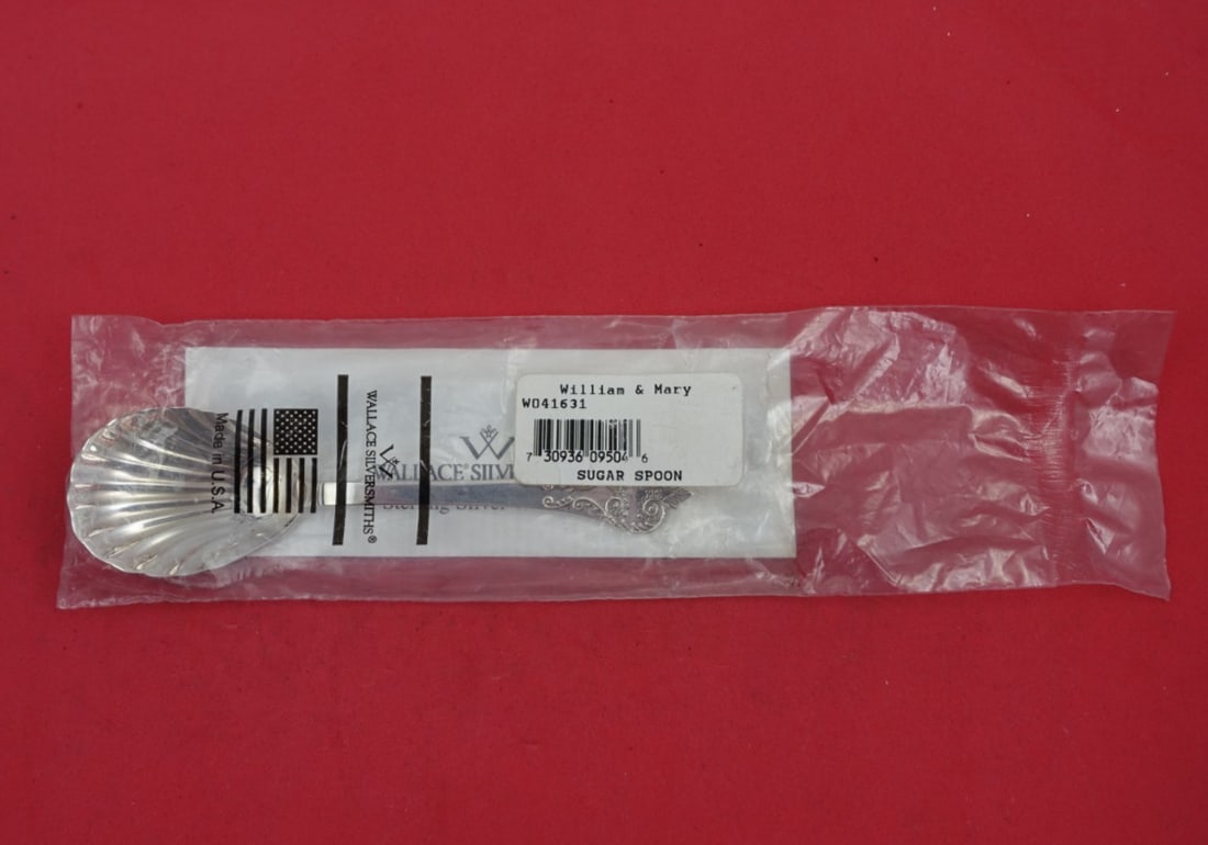 Wallace William and Mary Sterling Silver Sugar Spoon 5 3/8 Inch: Wallace William and Mary Sterling Silver Sugar Spoon 5 3/8 Inch This exquisite sugar spoon features the elegant William and Mary pattern by Wallace. Crafted from high-quality sterling silver (.925), t