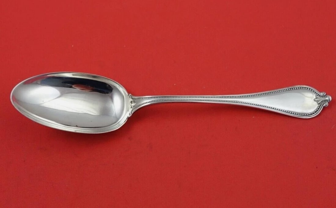 Towle Old Newbury Sterling Silver Serving Spoon 7 3/4 Inch (1 of 3)