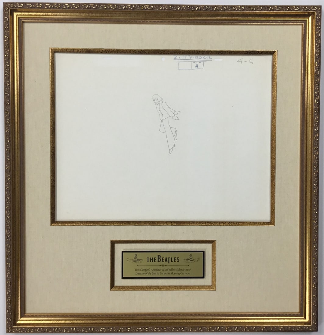 1968 Beatles Yellow Submarine George Harrison Production Drawing Framed Ron Campbell LOA (1 of 6)